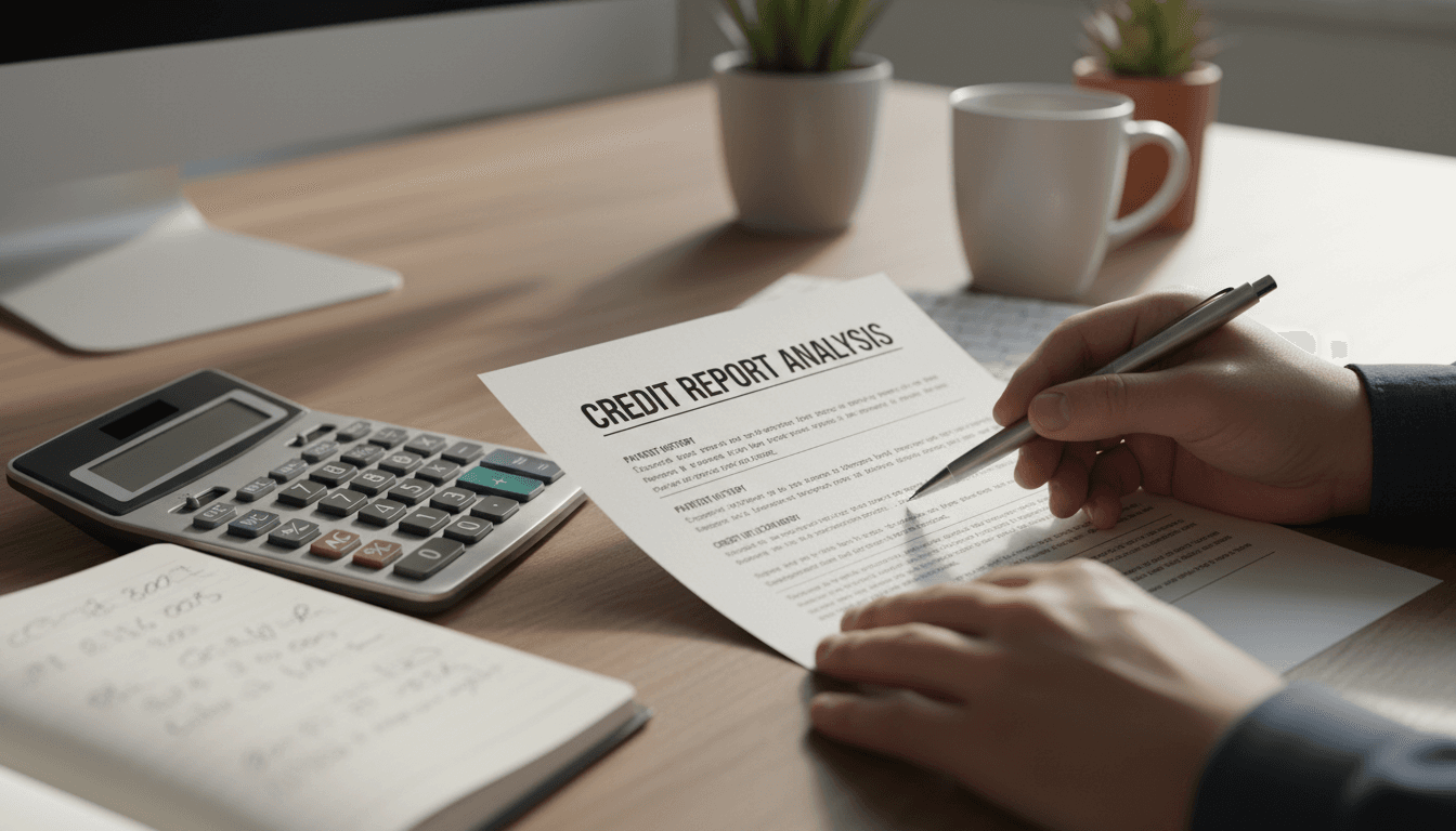 Credit specialist reviewing credit report with client